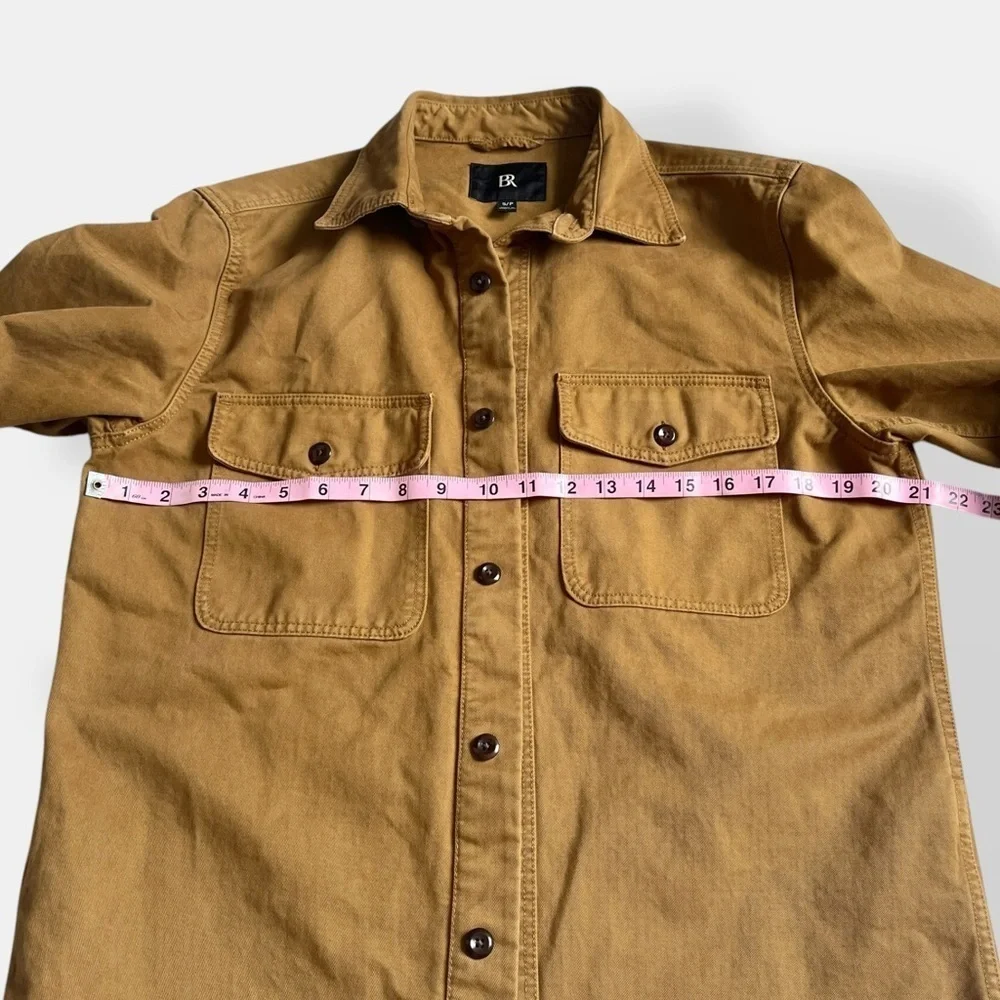 Banana Republic Brown Utility Jacket Shacket Classic Collar Size S Menswear
